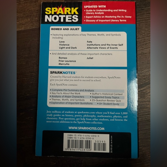 SparkNotes Romeo and Juliet Shakespeare Guide - Picture 2 of 2